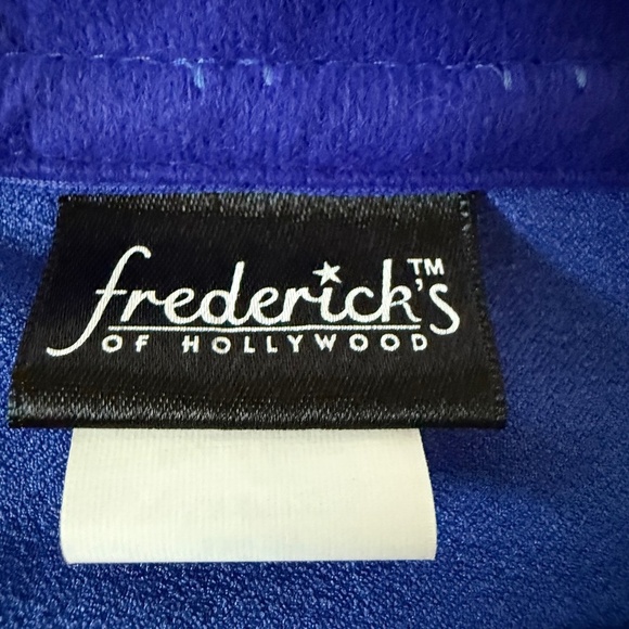 Fredrick's Of Hollywood Blue Ruched Sweetheart Strapless Corset Size 32 Coquette - Picture 12 of 13